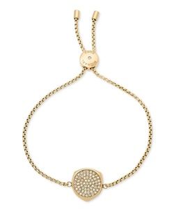 Michael Kors Pavé Disc Slider Bracelet Gold Tone